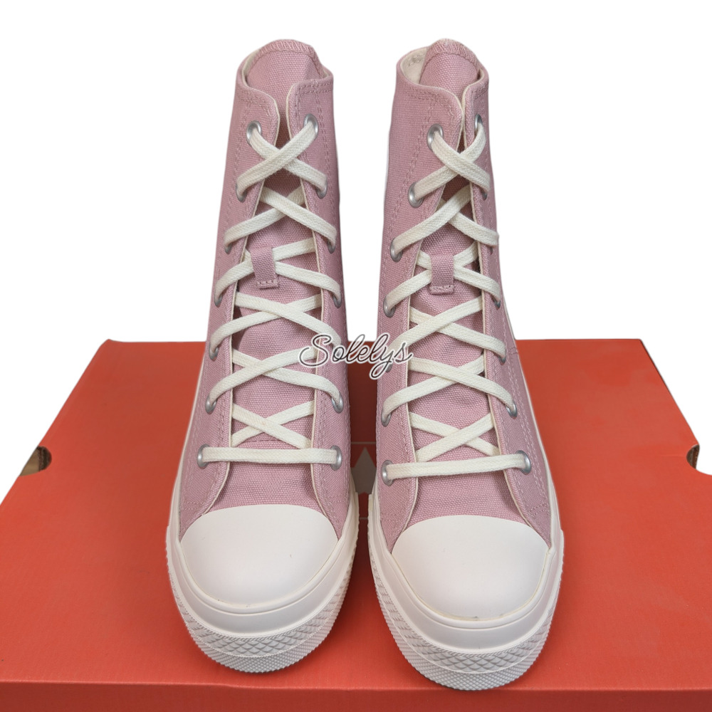 Converse Chuck 70 De Luxe Heel Static Pink Platform Sneaker Boot Womens 7.5 - Picture 2 of 10